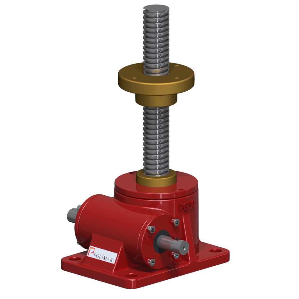 Screw jack with travelling nut